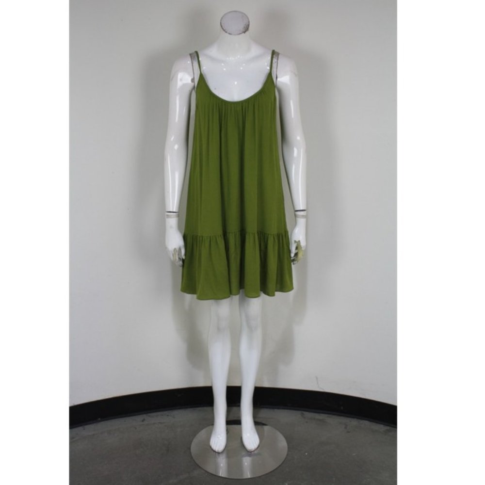 Sunday in Brooklyn olive spaghetti strap dress